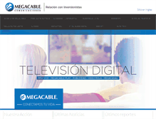 Tablet Screenshot of inversionistas.megacable.com.mx